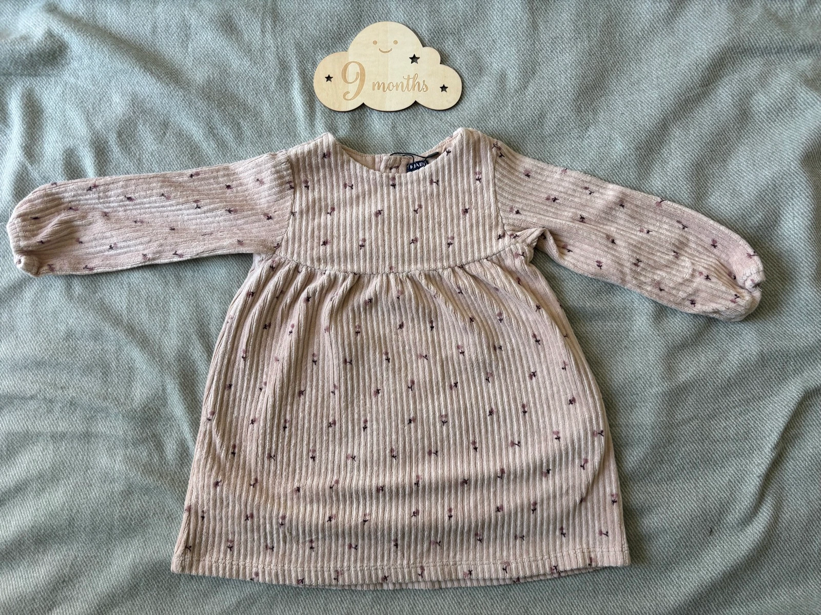 165/ Robe côtelé beige - Kiabi - 9 mois - 74 cm